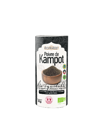 Poivre de Kampot noir en poudre 45g BIO &EQUITABLE