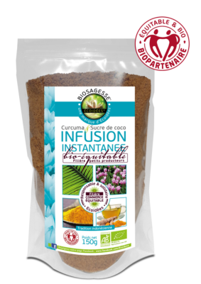 Infusion instantanée sucre coco / curcuma BIO & EQUITABLE 150g